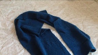 How To Knit a Scarf For BEGINNERS With Seed Stitch Step By Step [upl. by Kutzenco]