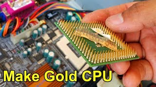 Make gold cpu computer How to Recycle Old Computer parts recycling [upl. by Ellan137]