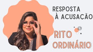 AULA 10 Resposta à Acusação no Rito Ordinário do Processo Penal [upl. by Ornstead]