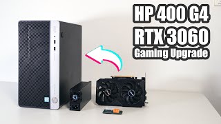 I use mining rig technique to make HP Prodesk 400 G4 MT gaming upgrade possible [upl. by Filia25]