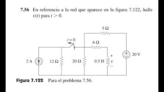 Ejercicio 756  Circuito RL  Fundamentos de circuitos Eléctricos Sadiku [upl. by Fransen]