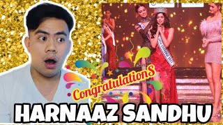 ATEBANG REACTION  MISS UNIVERSE INDIA 2021 HARNAAZ SANDHU CROWNING MOMENT LIVAMISSDIVA2021 [upl. by Delcina]