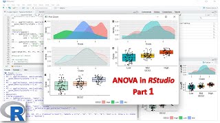 ANOVA in RStudio Part 1  Visualization Normality Assumption Homogeneity of Variance [upl. by Atterys]