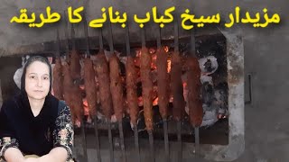 mezadaar seekh kabab recipe  zahida ki duniya  زاہدہ کی دنیا  seekh kabab in Pakistan [upl. by Meijer]