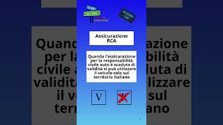 Assicurazioni  1 Responsabilità Civile Auto  RCA nuovocodicedellastrada [upl. by Yelir]