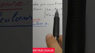 résolution par combinaison linéaire  maths systeme linéaire mathematics [upl. by Gitlow261]