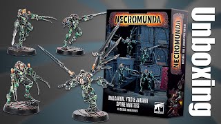 Unboxing Necromunda Malcadon Yeld amp Jakara Spyre Hunter [upl. by Novoj362]