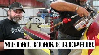 Repairing Metal Flake Finish On A Bass Boat [upl. by Llebanna]