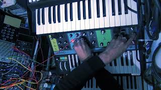 Moog Grandmother Behringer Monopoly Odyssey modular Microfreak Korg synth Hardware Jam challenge [upl. by Euqinemod303]