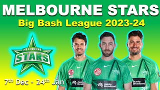 Melbourne Stars squad for BBL 202324  big bash league 2023 all team squad [upl. by Treiber140]