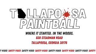 Tallapoosa Paintball Safety Video [upl. by Eiruam]