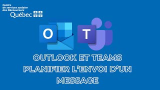 Outlook et Teams Planifier lenvoi dun message [upl. by Ainomar]