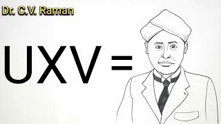 DrCV Raman drawing with UXV  Indian physicist Dr CV Raman drawing easy [upl. by Leynwad]