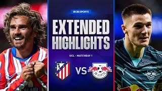 Atlético Madrid vs RB Leipzig Extended Highlights  UCL League Phase MD 1  CBS Sports Golazo [upl. by Chickie]