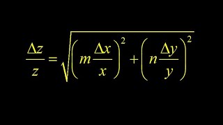 Error propagation formulas  error propagation examples with addition multiplication exponents [upl. by Tiana197]