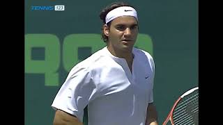 Federer vs Ljubicic  Miami 2006  Court Level amp Slow Motion [upl. by Nyleahcim]