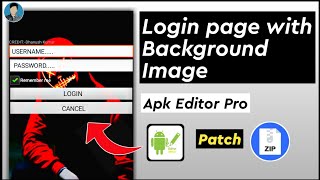 How to add login page with background to any app Apk Editor Pro [upl. by Pizor227]