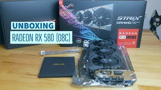 ASUS STRIX RADEON RX 580  UNBOXING [upl. by Holmen]