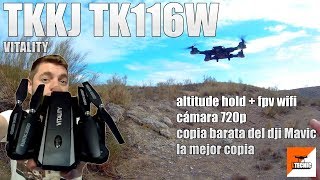 TKKJ TK116W Tk bateria 1300 mah copia barata del Dji mavic mejor que Tianqu XS809W [upl. by Jessica]