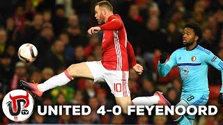 MAN UNITED 40 FEYENOORD  MAGICAL MKHITARYAN AND ROONEY [upl. by Chastain]