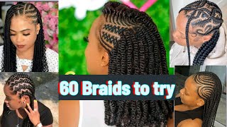 Unlocking 60 Amazing hairstyles 🔥🔥 Come make your choice here 😍cornrows of different collections 💕 [upl. by Ecirum804]