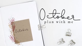 Plan With Me October 2020  Bullet Journal Monthly Setup [upl. by Maurene]