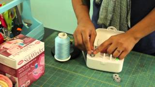 How to wind Longarm Bobbins with a SideWinder L size [upl. by Cleo]