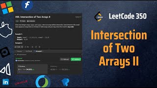 ✅Intersection of Two Arrays II  LeetCode 350  Sorting  Two Pointers Visually Explained in Detail [upl. by Ylac373]