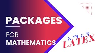 Part 1 Mathematics packages package latextutorial tutorial latex educationalvideos [upl. by Sherl705]