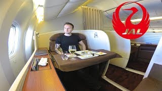 FIRST CLASS WITH JAPAN AIRLINES IS AMAZING [upl. by Larred]