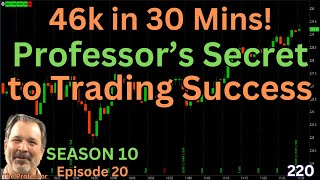 46k in 30 Mins PROFESSORS Secret to Trading Success on Thinkorswim Ep 220 [upl. by Lacy]