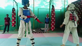 ICSF NGO training centre Taekwondo fight practice 3 [upl. by Nomrac]