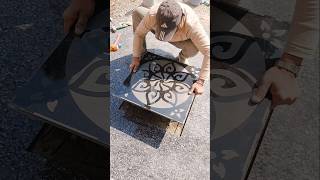 how to make😱marble rangoli🔥 design‼️ Italian marble manufacturing process shorts construction [upl. by Bowman]