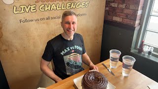 GIANT CHOCOLATE CAKE EATING CHALLENGE Live Challenge [upl. by Allistir]