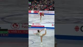 Kaori Sakamoto amp Alysa Liu flying camel spins skatecanada figureskating [upl. by Ymar439]