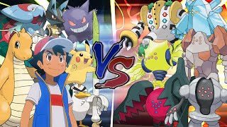 Legendary Pokemon Battle Ash Vs Legendary Giants [upl. by Kenlee]