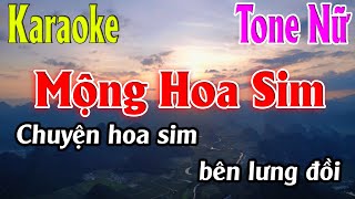 Mộng Hoa Sim Karaoke Tone Nữ  Am  Karaoke Lâm Organ  Beat Chuẩn [upl. by Rudwik272]