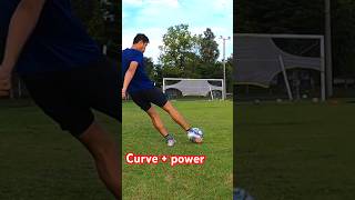 Curveball with Power shoot football technique on slow motion footage skony7 football curveball [upl. by Liatrice]