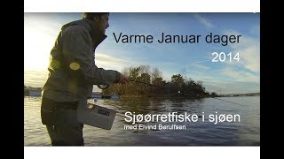 Sjøørretfiske i sjøen  Varme Januar dager 2014 Med Eivind Berulfsen [upl. by Trevorr]