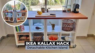 IKEA KALLAX KITCHEN ISLAND HACK │TRANSFORMING AN IKEA KALLAX SHELVING UNIT INTO A DIY KITCHEN ISLAND [upl. by Agbogla]