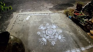 MAHALAYA KOLAM MAHALAYA RANGOLI [upl. by Pouncey]