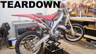 2019 CR125 BUILD PT1  TEARDOWN [upl. by Plank]