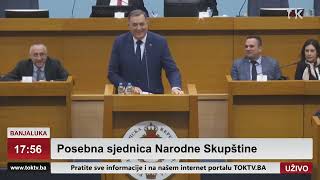 Dodik izazvao smijeh DO SUZA U SKUPŠTINI II TOK TV II 2024 [upl. by Eilyk]