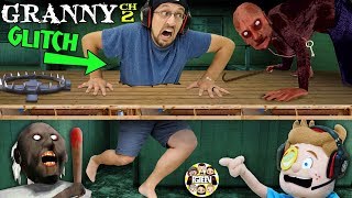 STUCK in GRANNYS FLOOR  Puppet vs Grandpa FGTeeV Glitches the Games GRANNY Chapter Two ESCAPE [upl. by Anilas895]