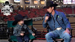 JB Mauney amp His Son Jagger Watching Bull Riding Together  The American Rodeo West Regionals [upl. by Yrral147]