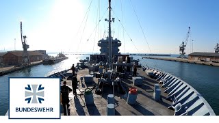 Marine Mission im Mittelmeer 24  Ablegen und Gefechtsbereitschaft  Bundeswehr [upl. by Annayd33]