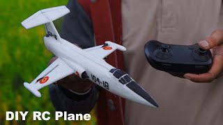 How to make a simple RC plane micro F104 Strightfighter  thermocol [upl. by Nylirem]