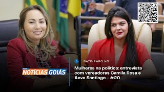 Mulheres na política entrevista com vereadoras Camila Rosa e Aava Santiago  20 [upl. by Ahsinuq]