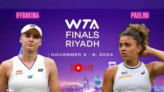 Elena Rybakina vs Jasmine Paolini  WTA Finals 2024  LIVE TENNIS WATCHALONG [upl. by Martell569]