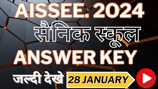 Sainik School Answer Key 28 January 2024 Exam aissee2024 sainik school entrance exam 2024 [upl. by O'Toole]